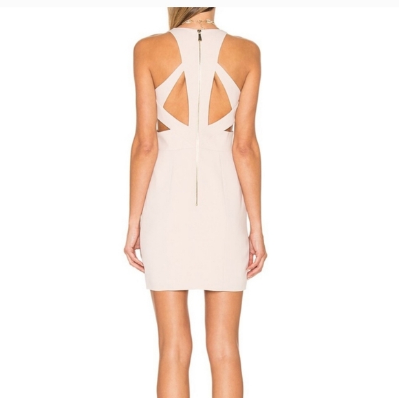 NWT! Jaygodfrey, Krooger Deep V-Neck Cutout Dress, Light Ivory, Size 2 -$299 - Picture 11 of 11